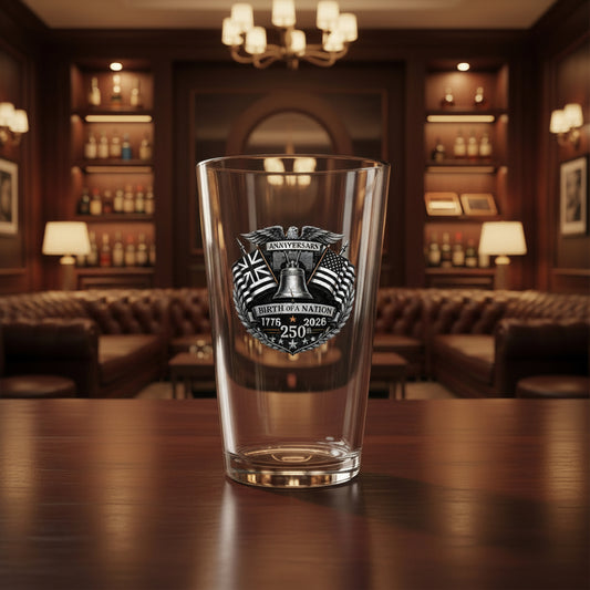 250th Birth of A Nation Pint Glass – 16oz.
