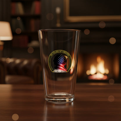 Past to Present Silhouette  Pint Glass — 16oz.