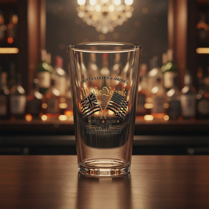 We the people... Pint Glass- American Flag Design 16oz.