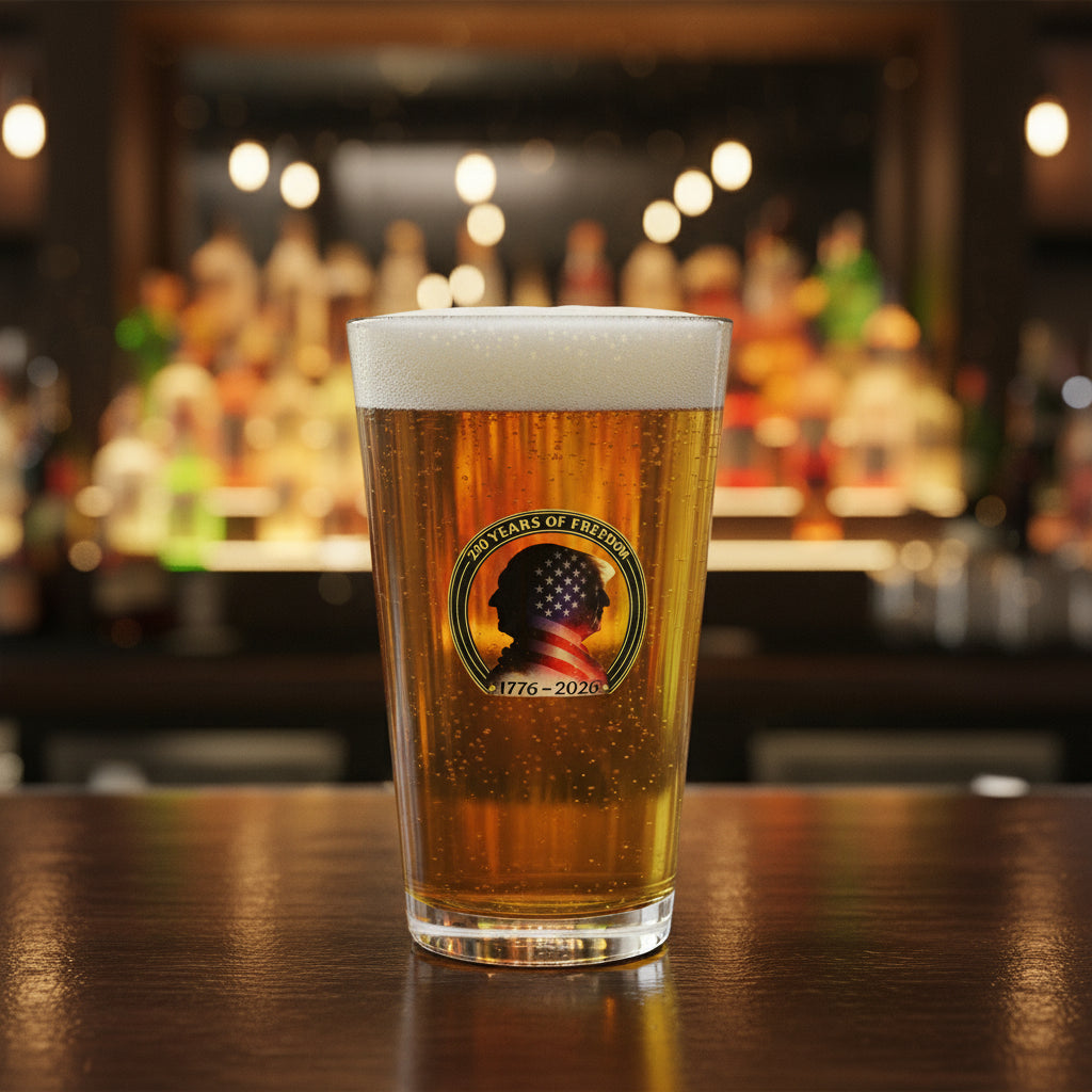 Past to Present Silhouette  Pint Glass — 16oz.