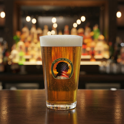 Past to Present Silhouette  Pint Glass — 16oz.